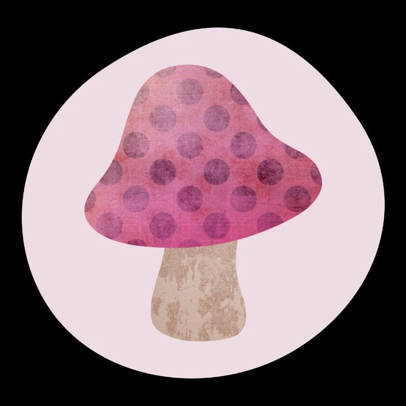 Pilz Kreis Herbst rosa Mädchen Märchen Punkte Wald