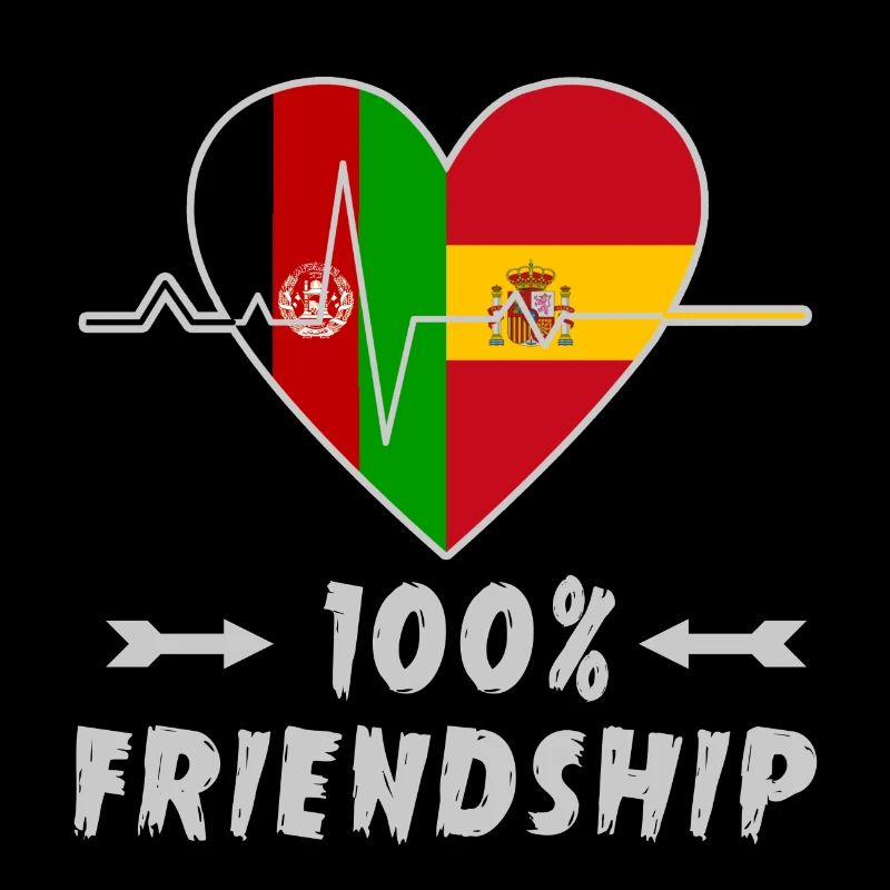 Afghanistan und Spanien 100% Freundschaft