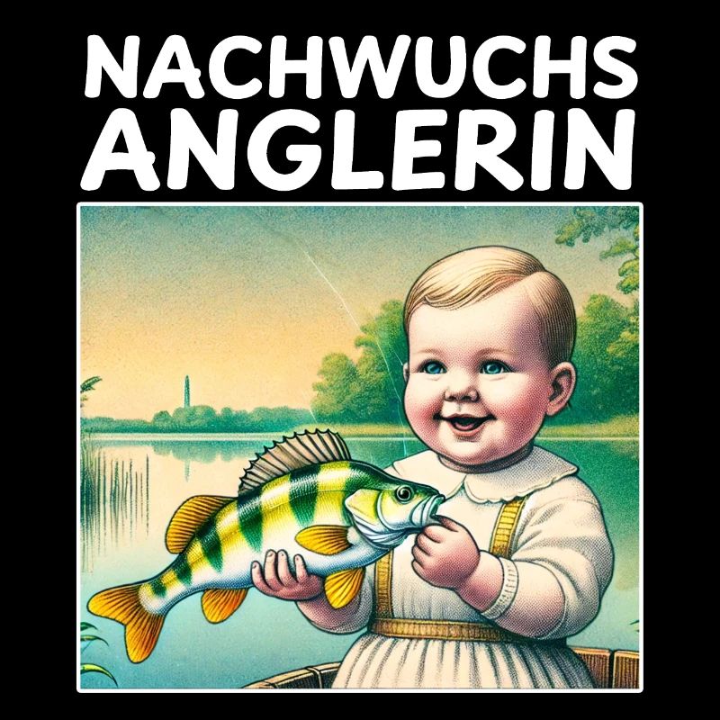 Nachwuchs Anglerin - Geschenk Mädchen Geburt