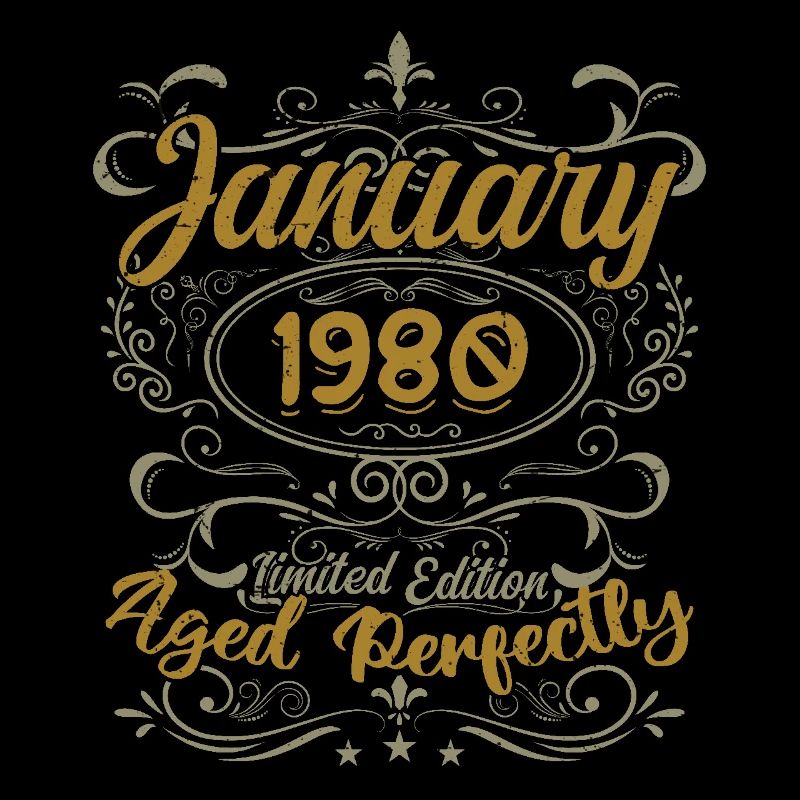 Januar Geburtstagsgeschenk Geboren im Januar 1980