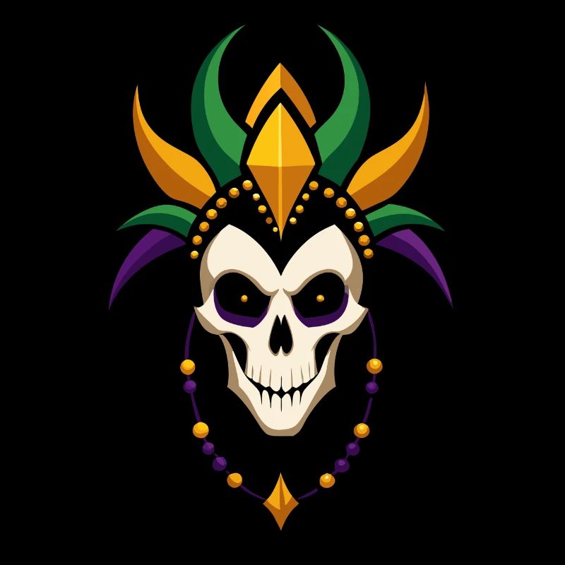 Mardi Gras - Carnival - Skull - Gift