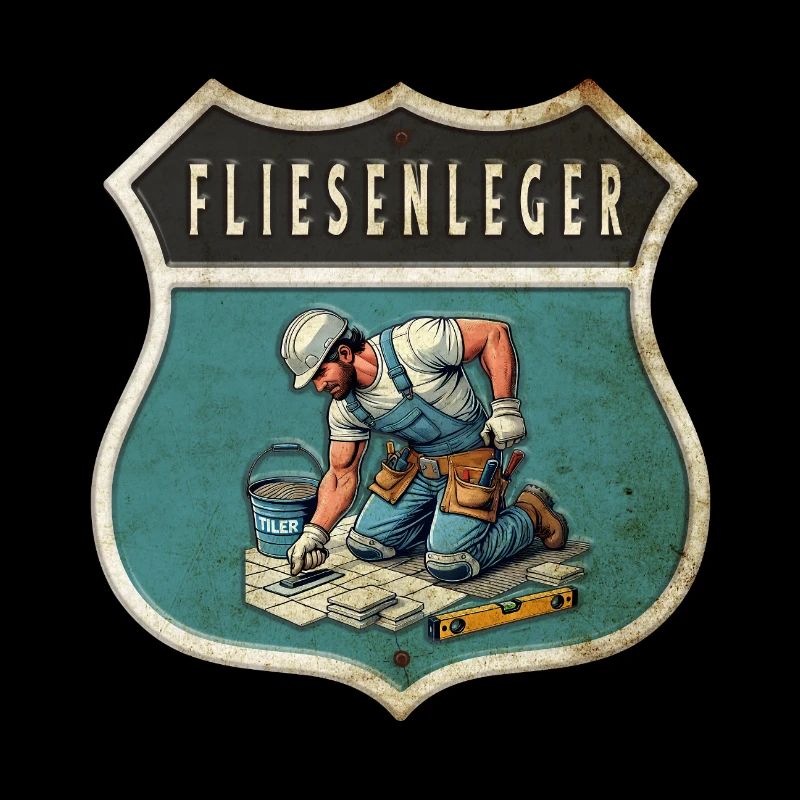 Fliesenleger Wappen Design