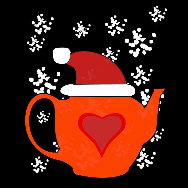 Winter Time Tea Snow Teapot Hot Drinks Xmas