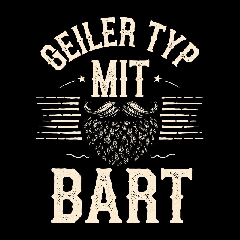 Geiler Typ Mit Bart Bartträger Barbier Vollbart