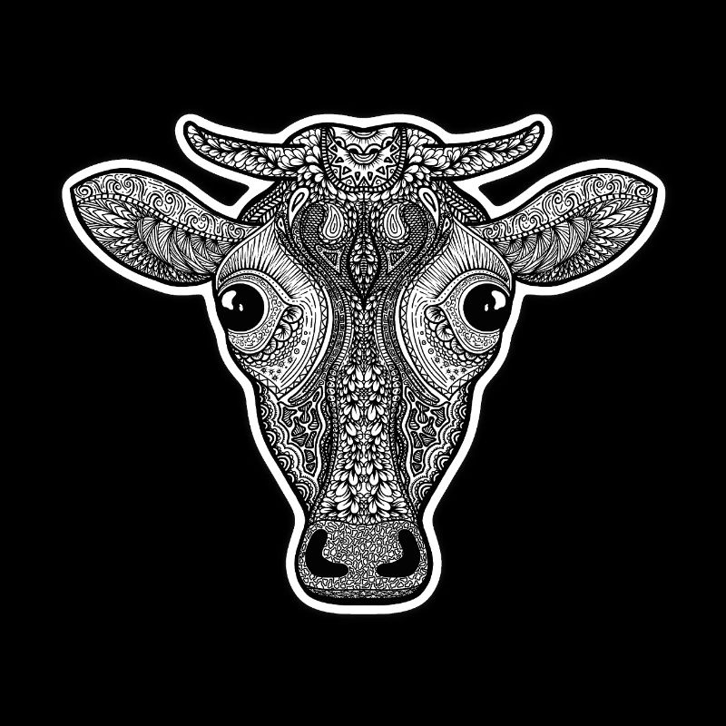 Cow Head Ornament Pattern