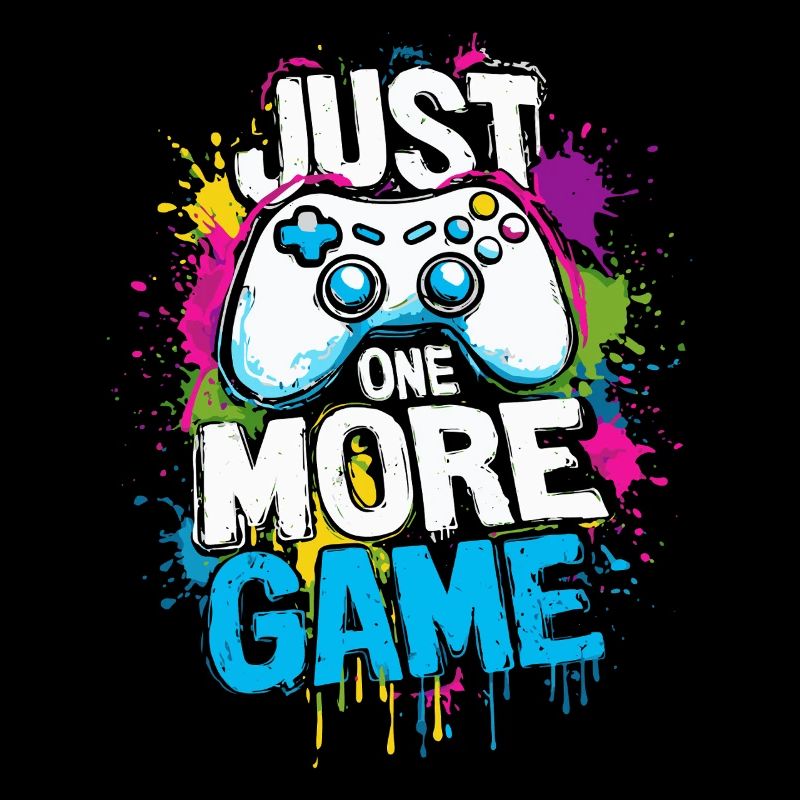 Just One More Game - Gamer Spruch mit Controller