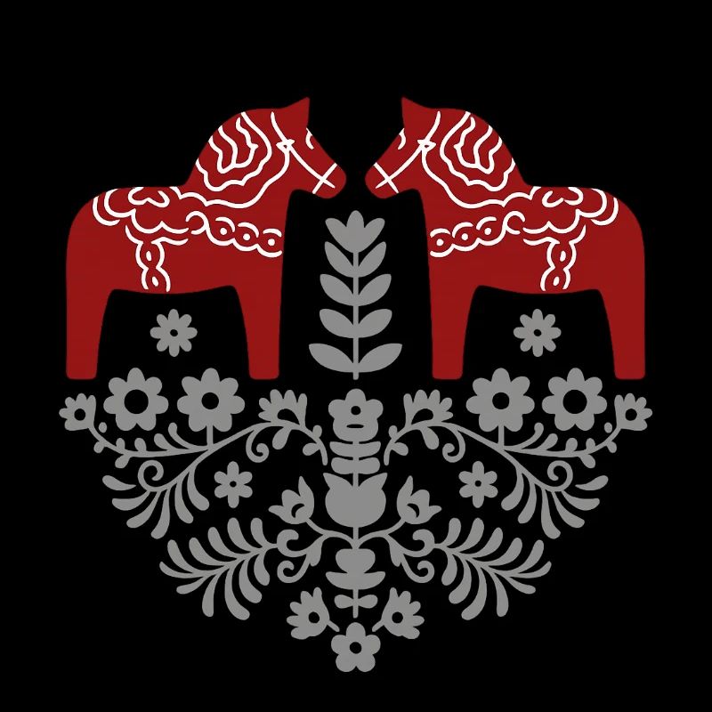 Dala Horse – Scandinavian Folklore in Grey