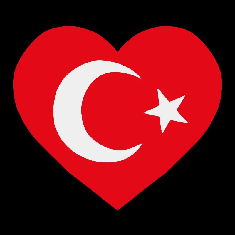 Cœur drapeau turc