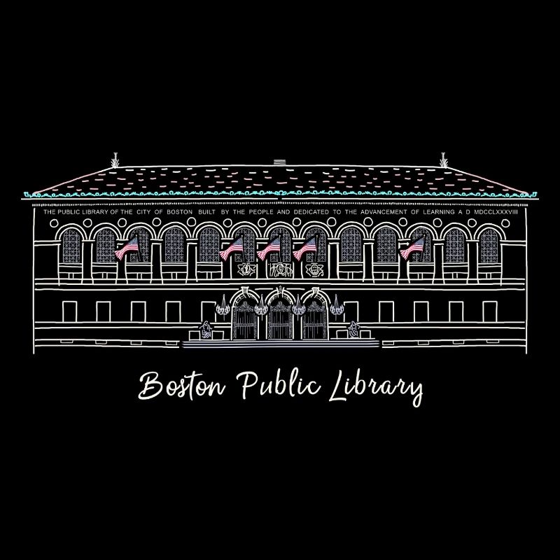 Boston, Drawing Public Library, USA