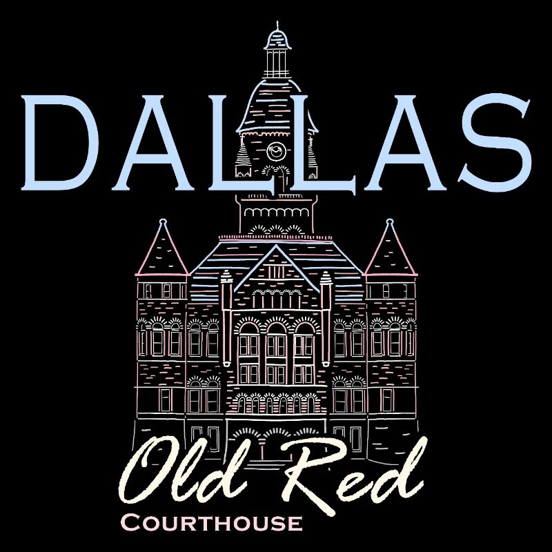 Dallas, Landmark Hand Drawing, Texas, America