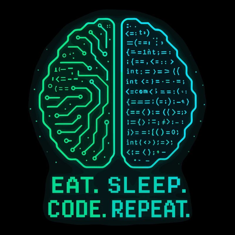 Eat Sleep Code Repeat Geek Design