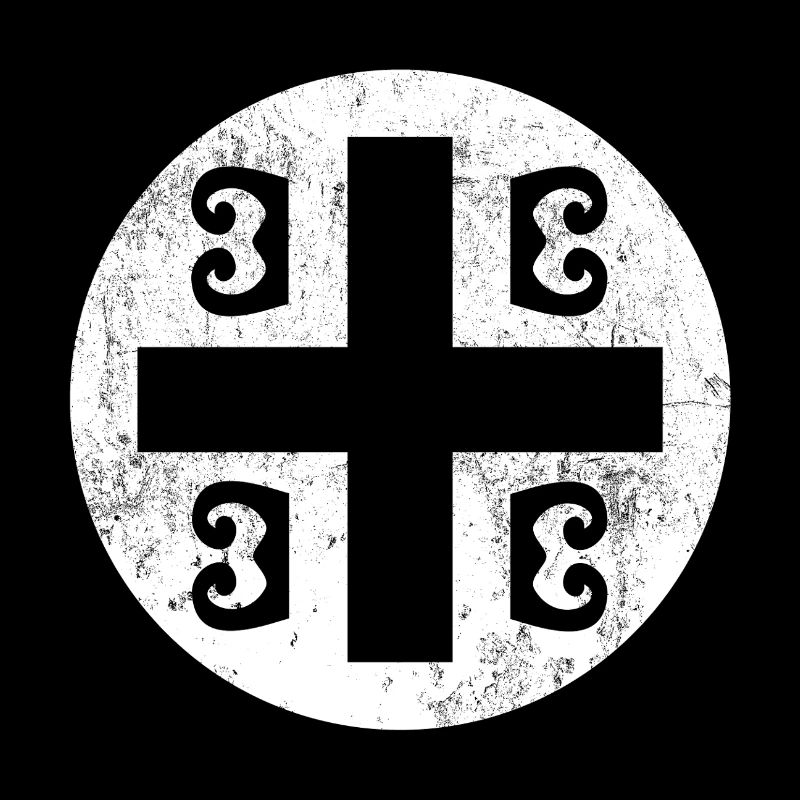 Serbian Tetragrammatic Cross in White Circle
