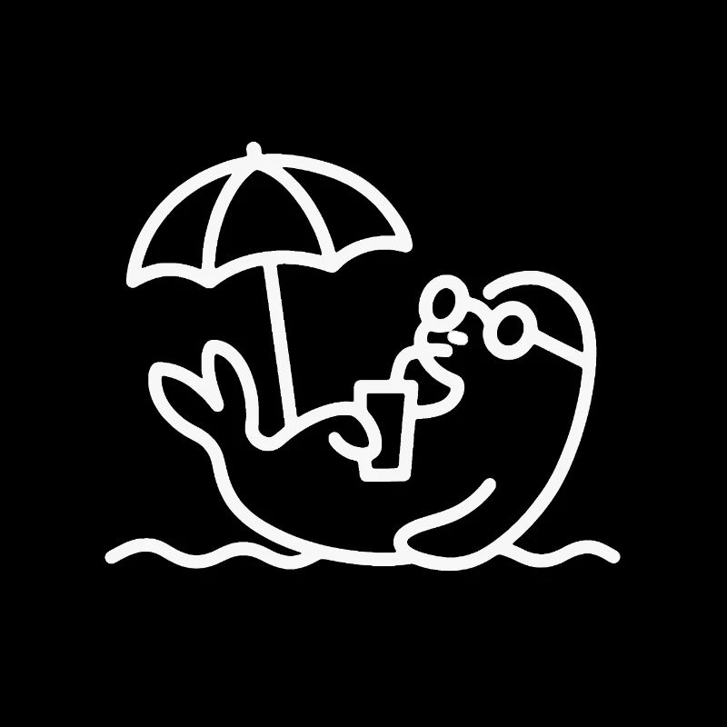Beach lounger with umbrella