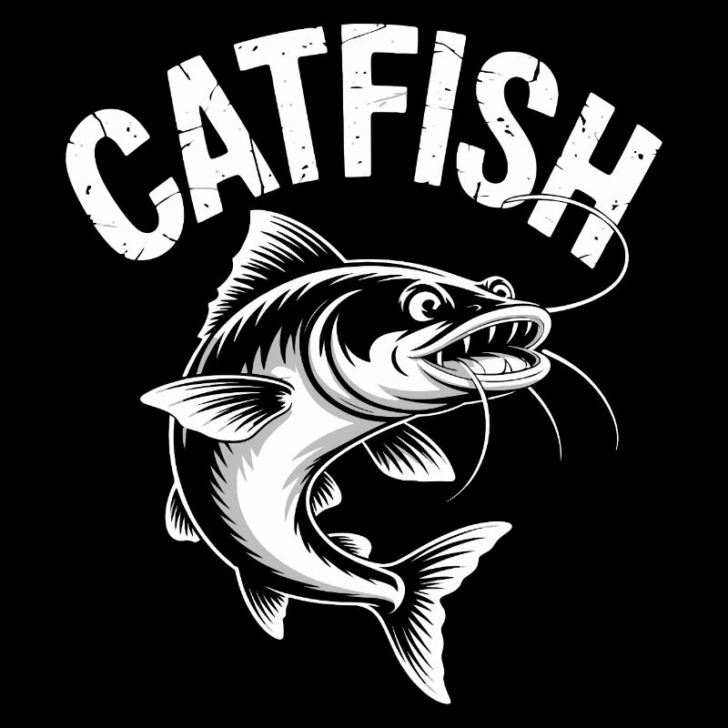 Conception de pêche d’aventure au poisson-chat