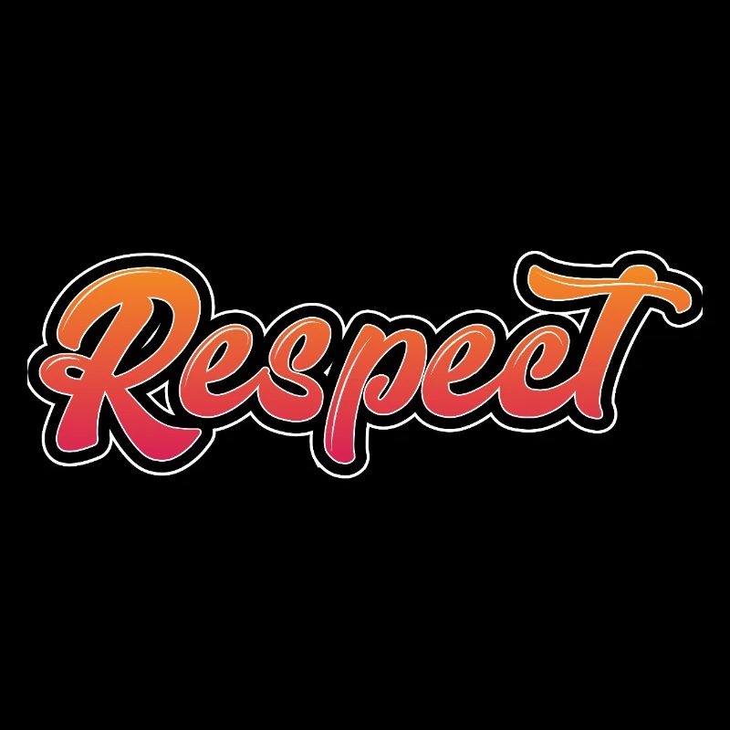 Lettrage Respekt dans un design dynamique