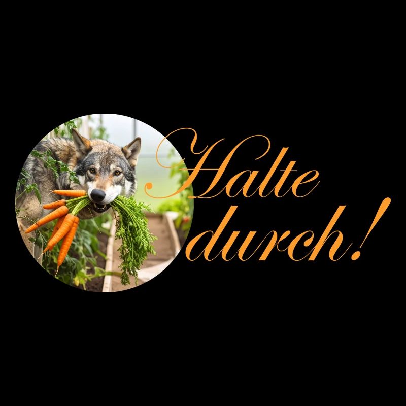 persévérant créativement son chien avec une carotte dans la gueule