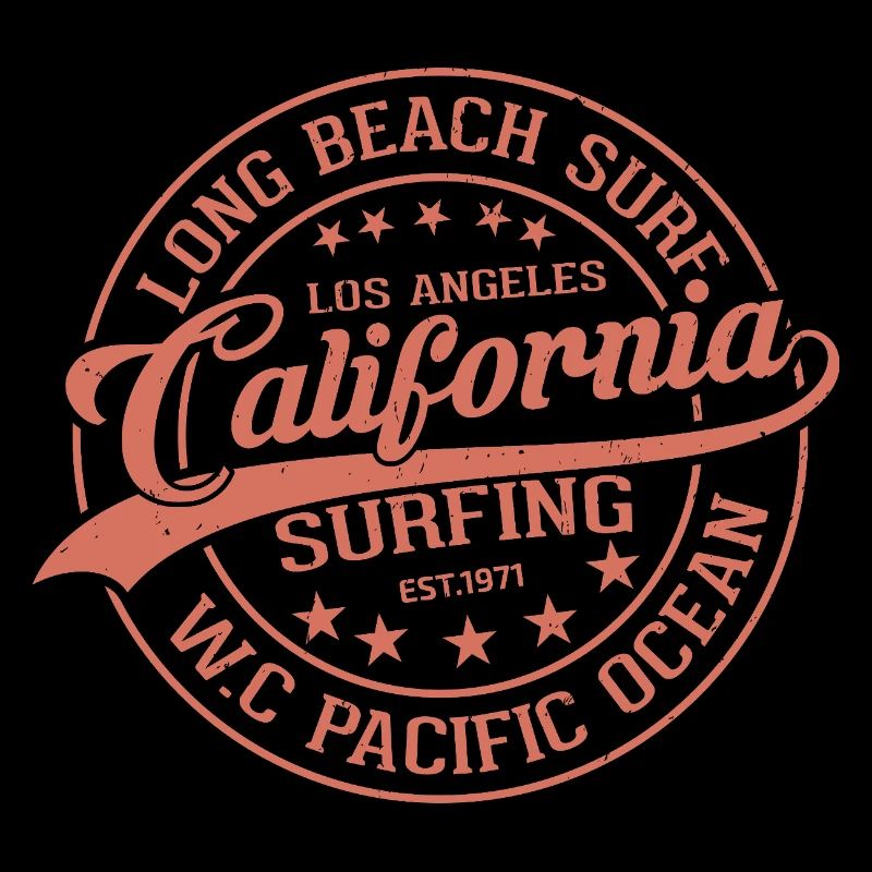 California Surfer Waves Pattern