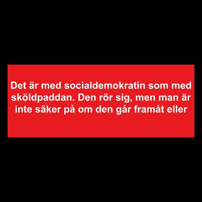 Social Democratic Turtle in Red Background