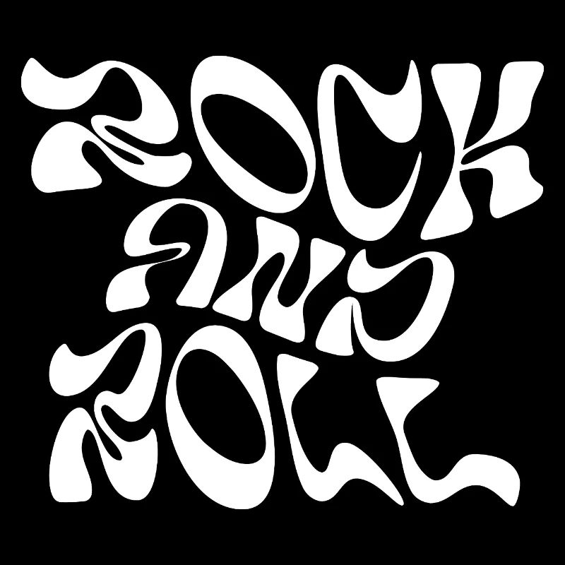 Conception de typographie rock and roll