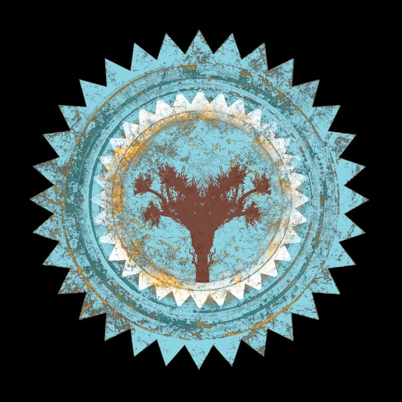 Distressed Baum Siegel Blau Mallorca