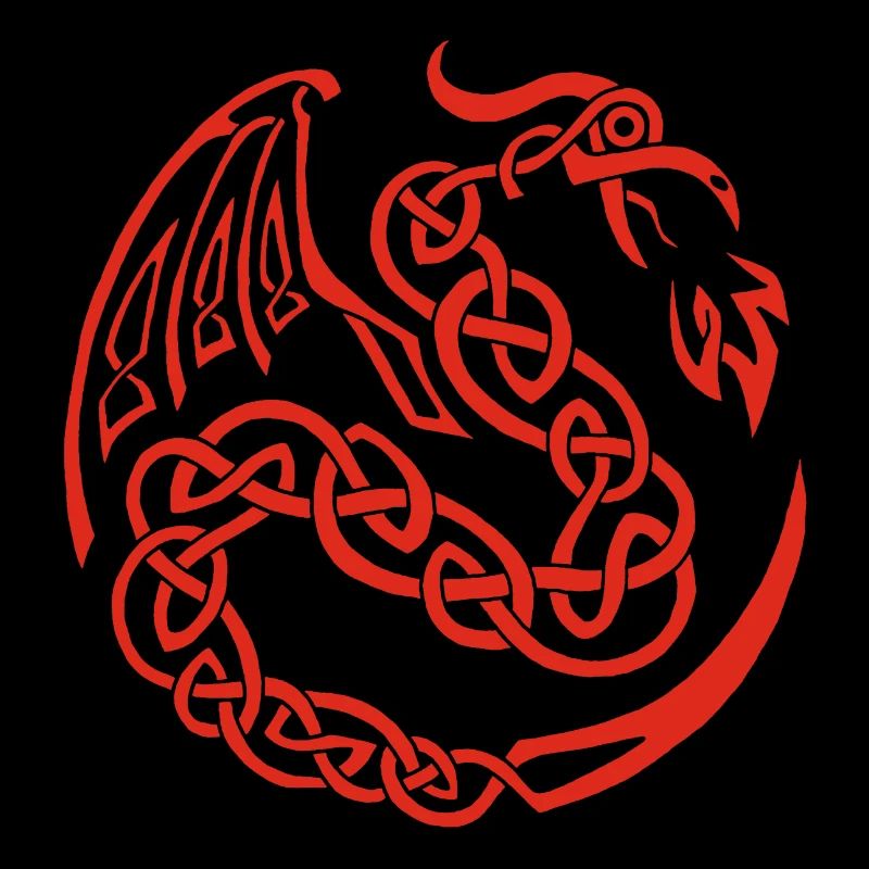 Dragon celte rouge