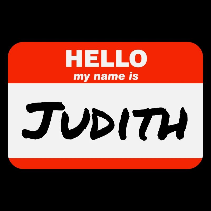 Hello My Name Is Judith Label Name Tag