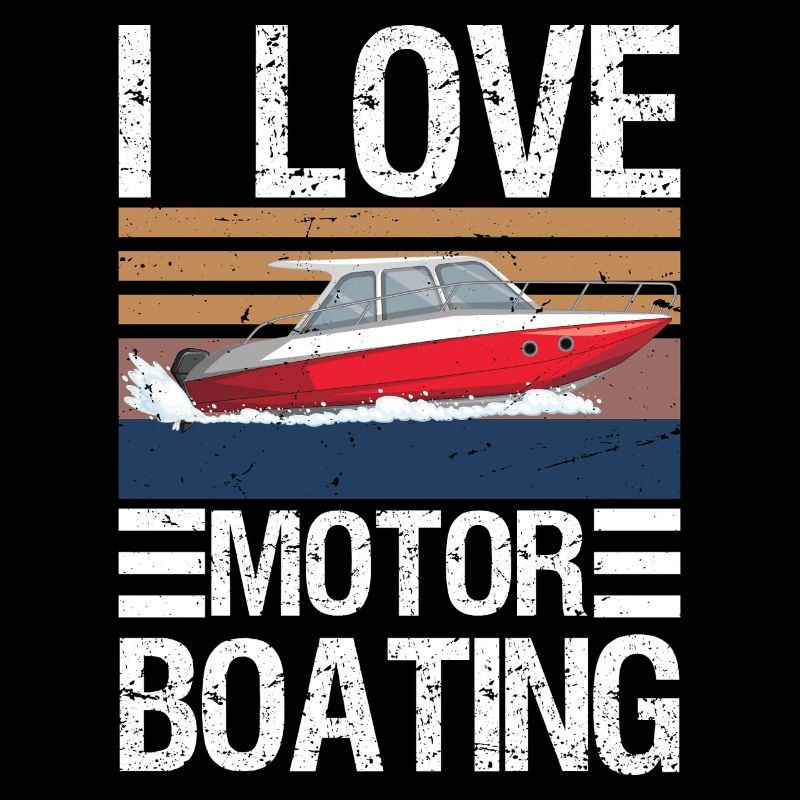 Ich liebe Motorbootfahren Motorbootfahren Lustiges Boot