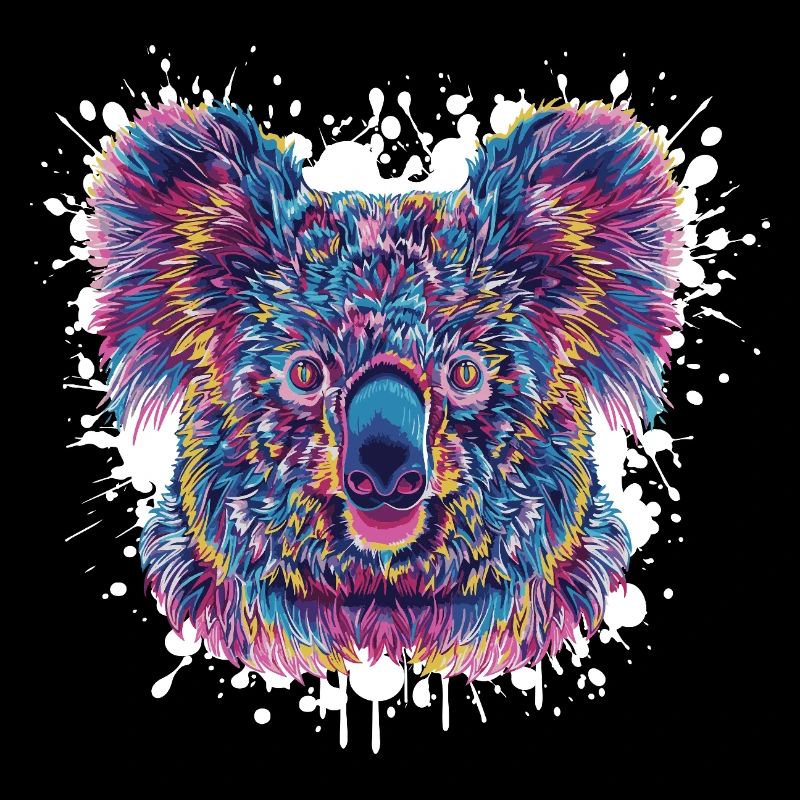 Éclaboussures de couleur Koala