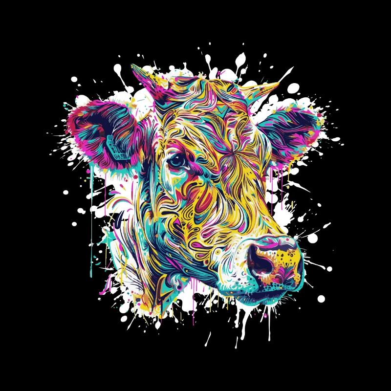 Cow Paint Splash