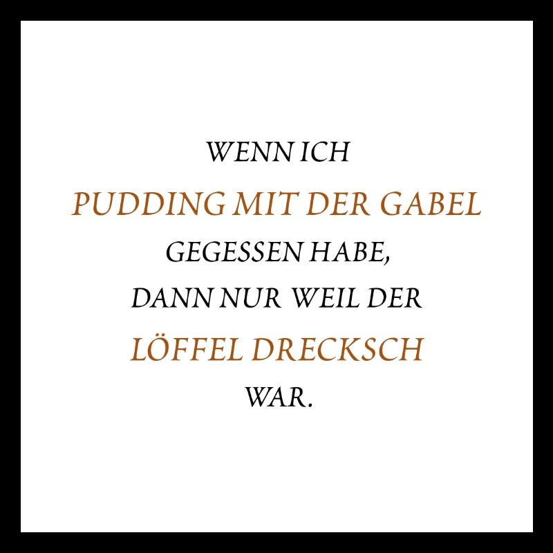 Pudding mit der Gabel