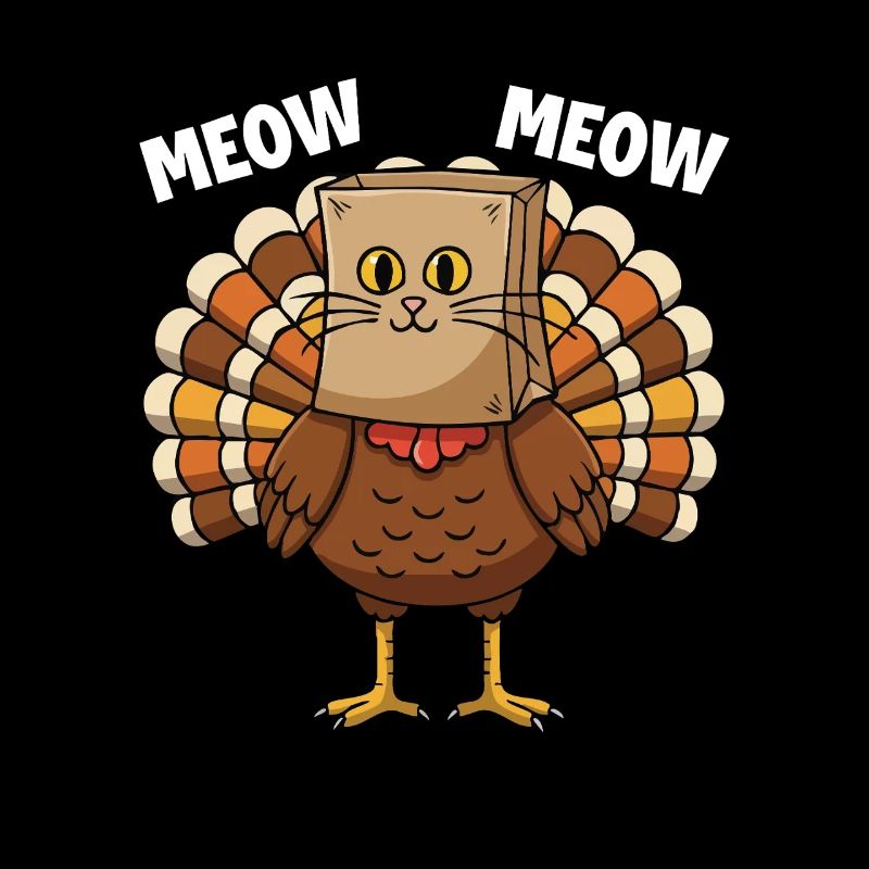 Truthahn Katze Thanksgiving Herbst Ernte