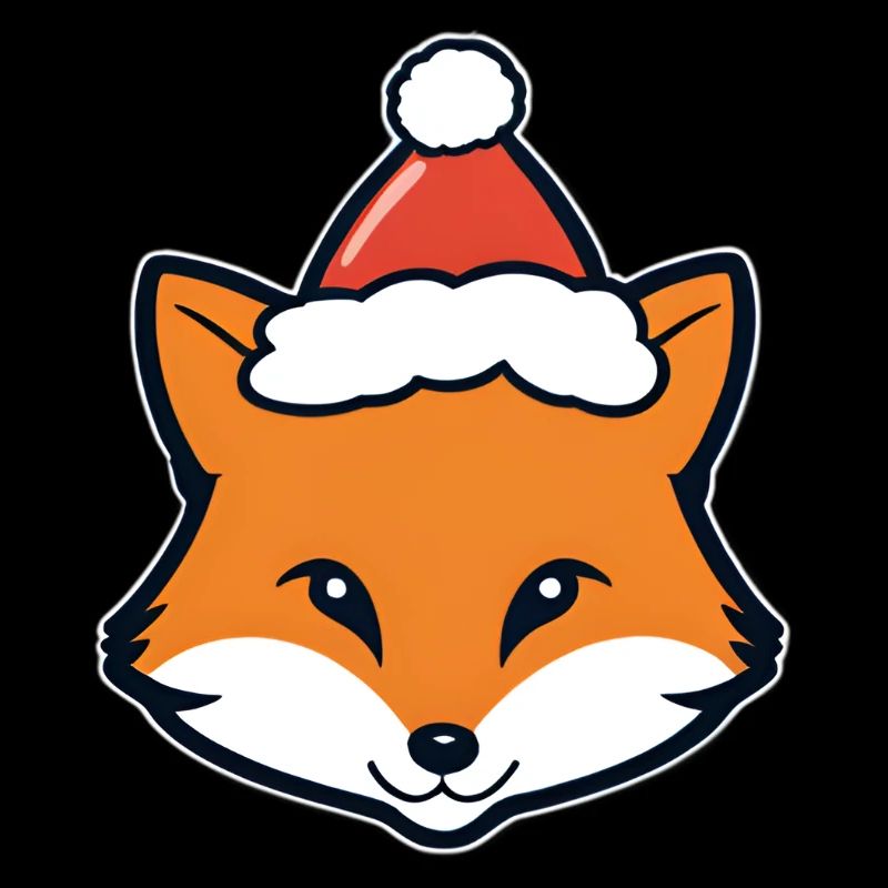 Fuchs im Weihnachtshut