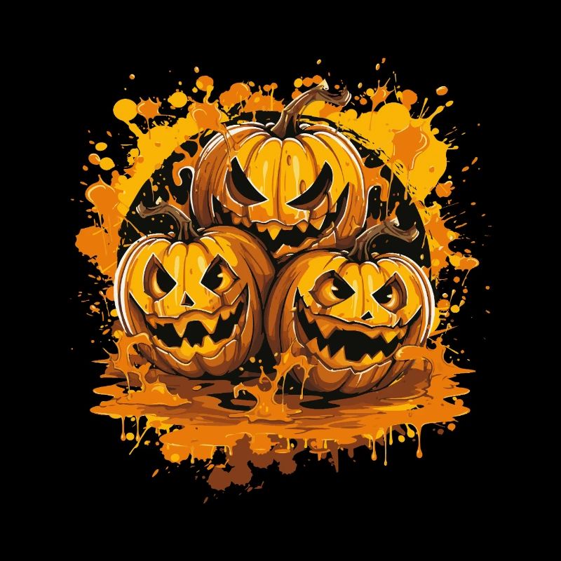 Trio de citrouilles sinistres
