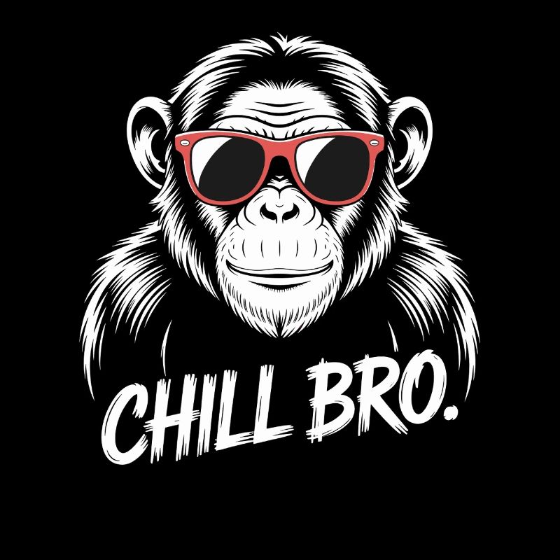 Chill Bro Affe Mit Sonnenbrille