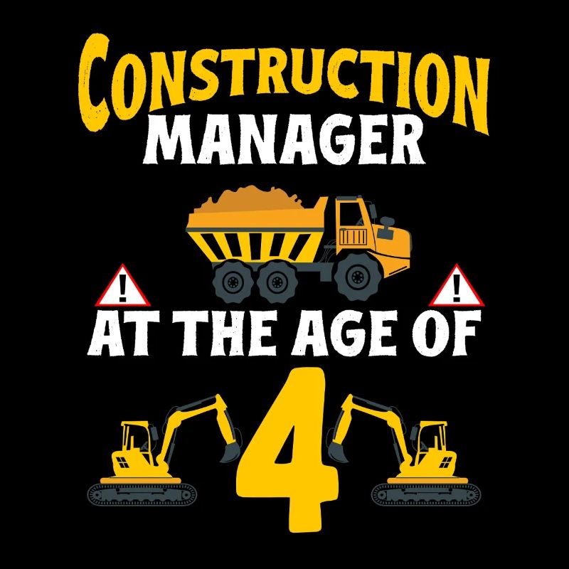 Fête de construction 4e anniversaire Camion de 4 ans