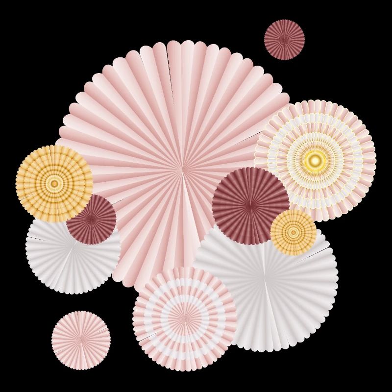 Pastel Rosettes – Decorative Paper Fans