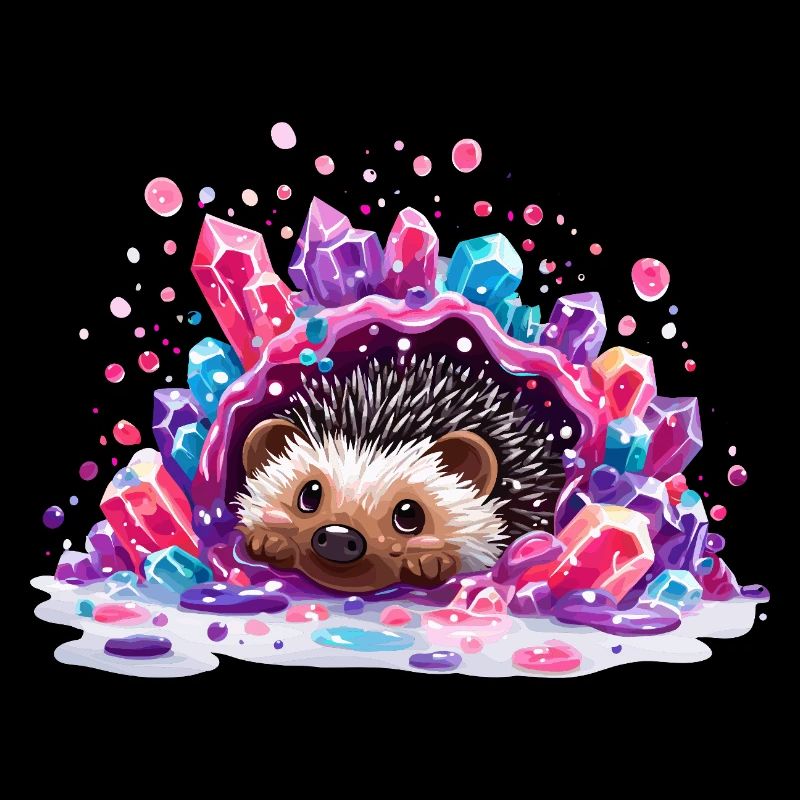 Igel im Kristallschatz