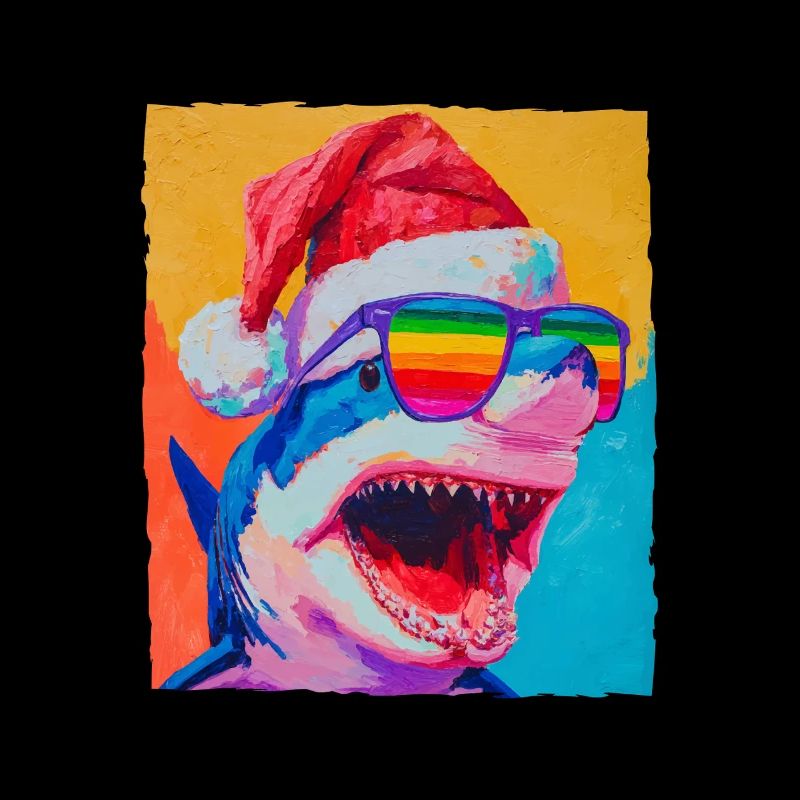 Portrait de Noël du requin
