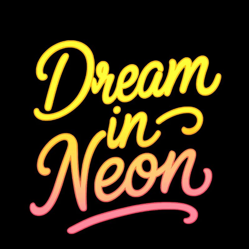 Rêve en écriture néon néon
