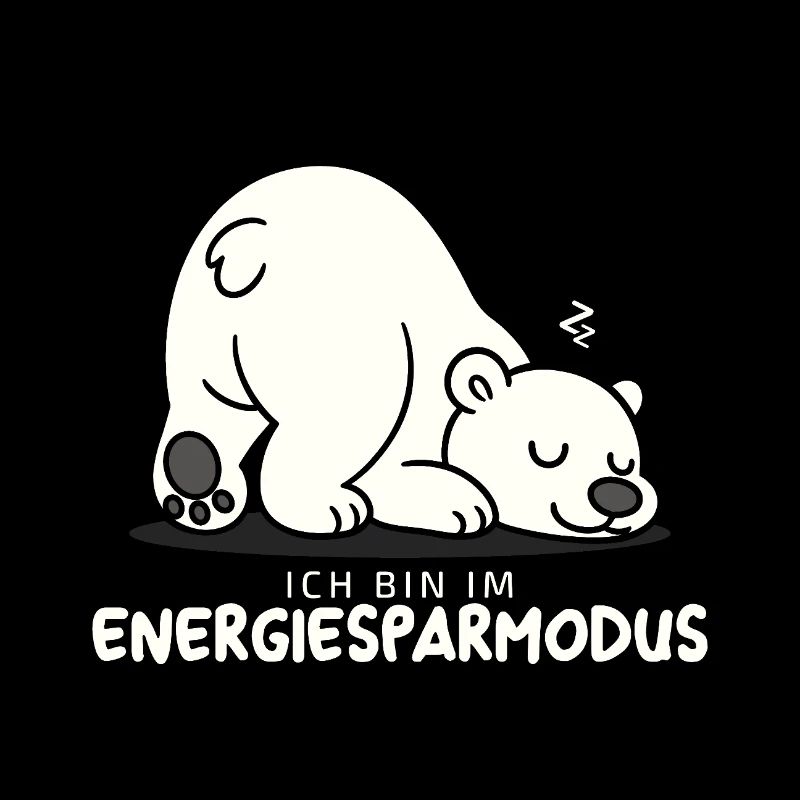 Süßer schlafender Eisbär im Energiesparmodus