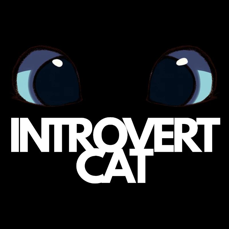 Chat Introvert Yeux Bleus