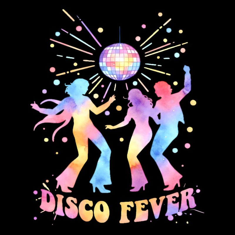 DISCO FEVER Party Dance Anni '70 Acquerello