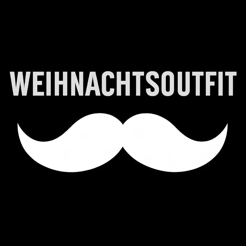 Abito natalizio con baffi