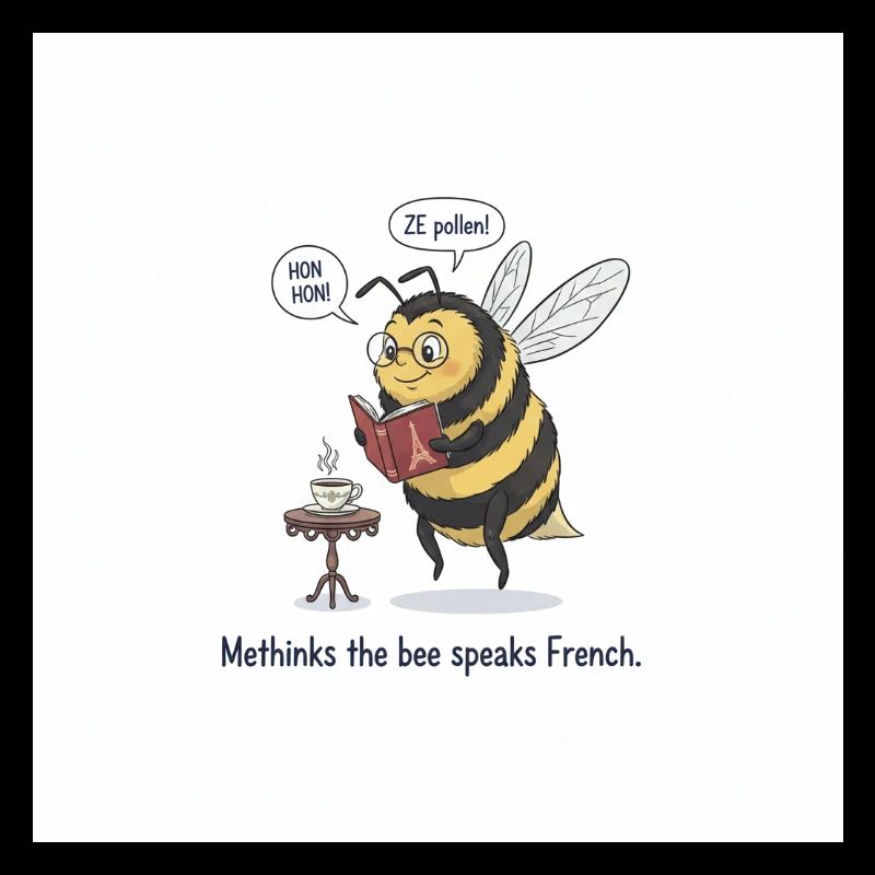 Bee apprend le français : Méthinks