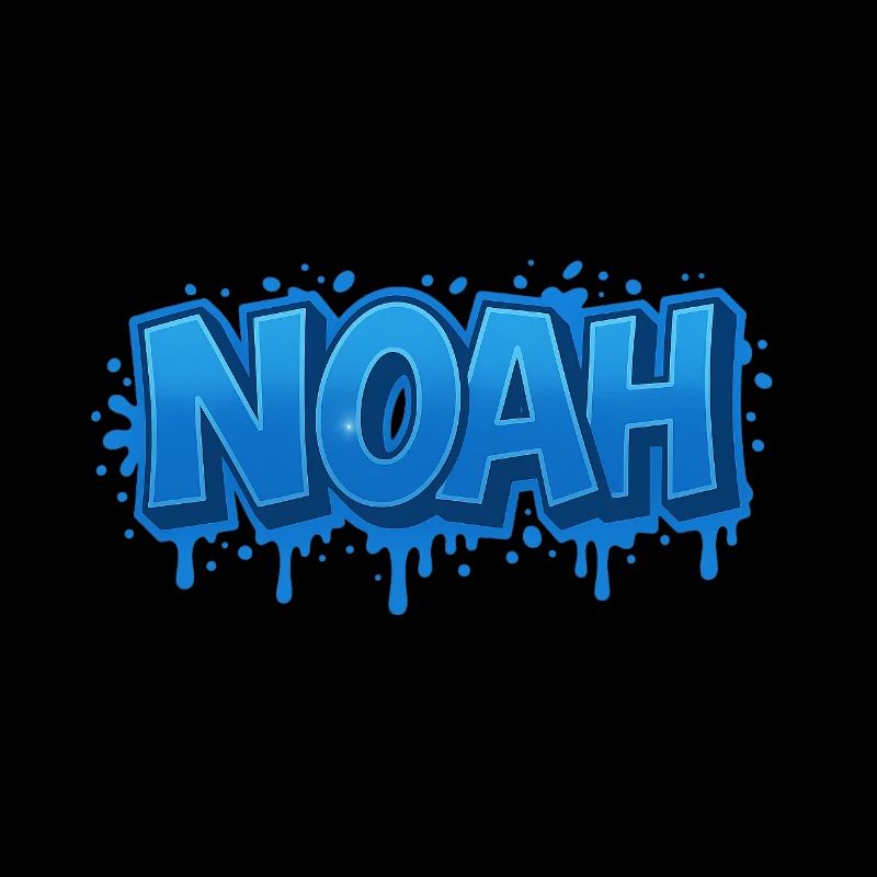 Graffiti Prénom NOAH cadeau idéal imprimable sur t