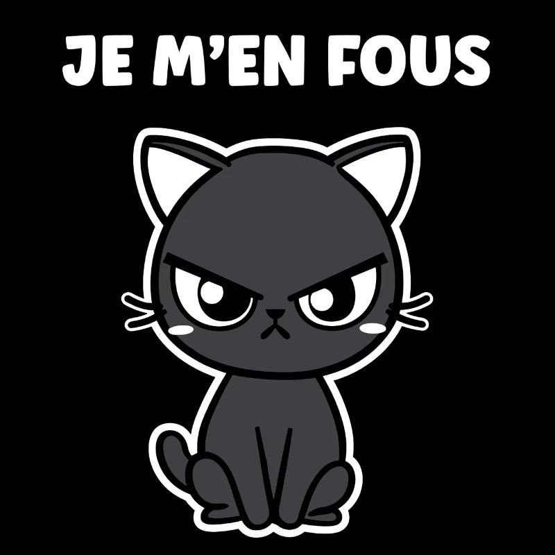 Grumpy black cat