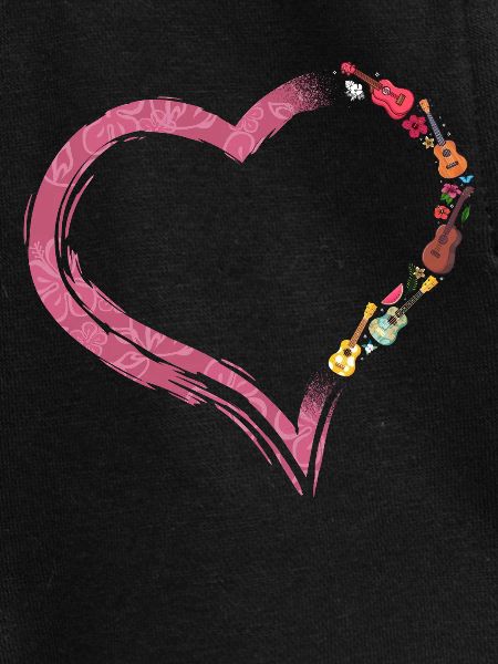 Hawaiian Ukulele Uke Heart