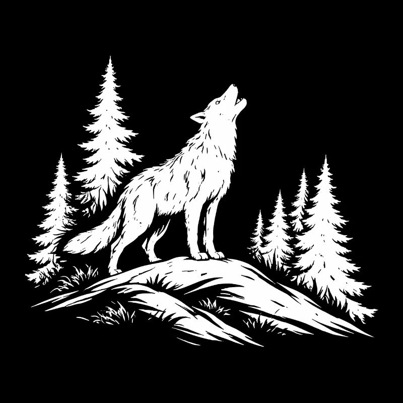 Heulender Wolf