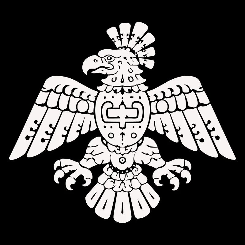 Motif totem d’aigle aztèque