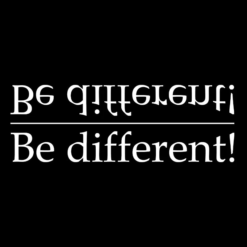 Be different Kontrast-Typografie